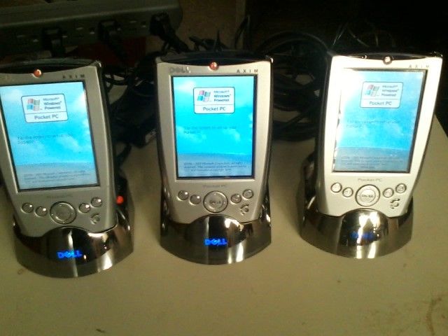 9 Dell Axim X5 PDAs with acc, model HC01U Windows Pocket PC