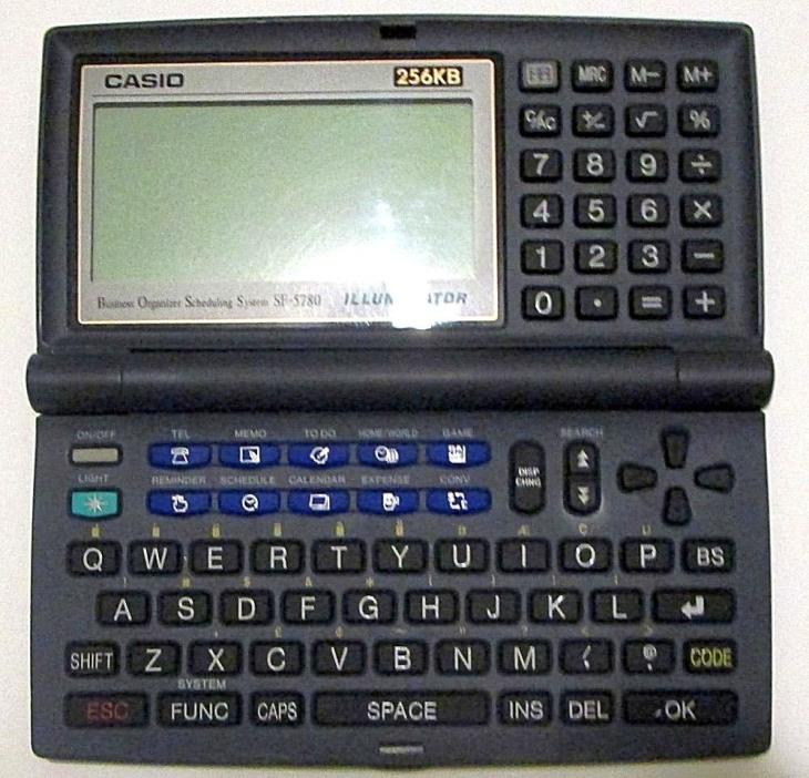 Vintage BOSS Casio SF-5780-W Illuminator Backlight 256 KB PDA NIB Organizer CIB