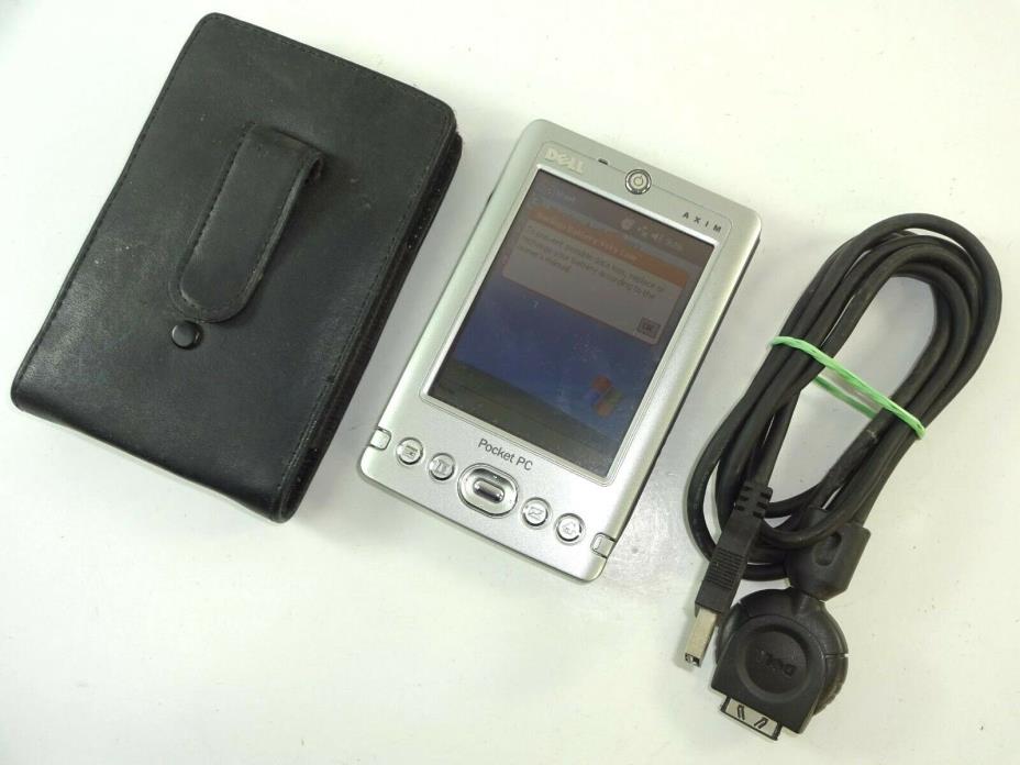 Dell X30 Axim HC02U Pocket PC w/ Leather Dell Clip Case Holder & USB Charge Cord