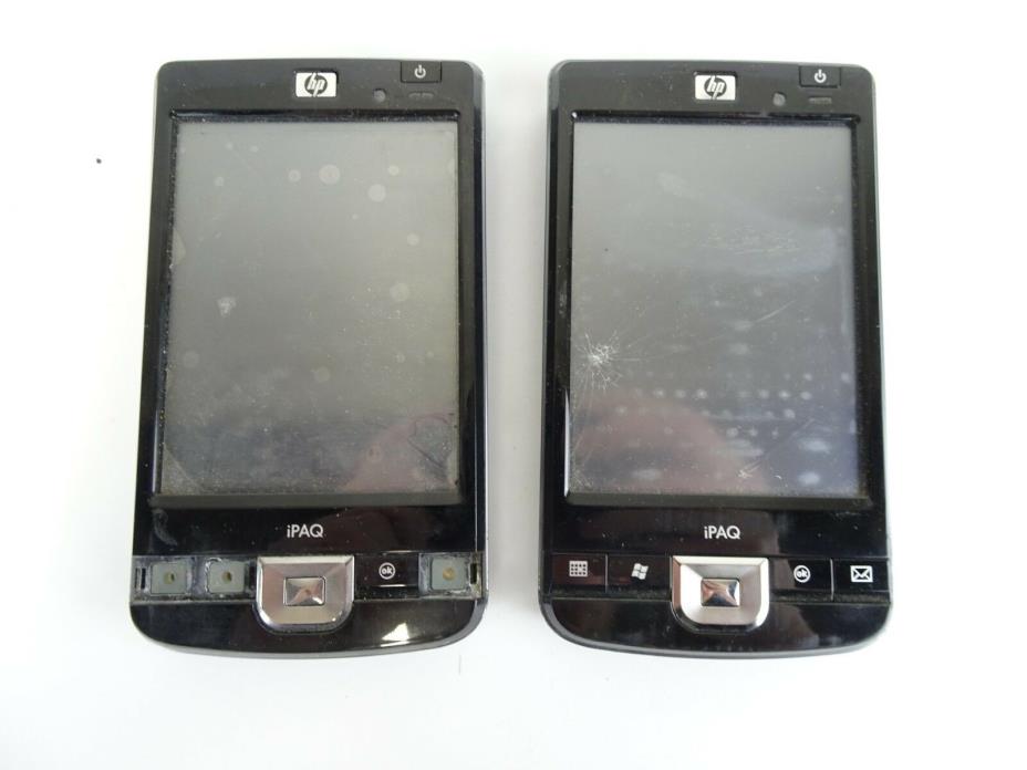 Lot of 2 HP iPAQ 210 Enterprise Handheld Windows Mobile 211 for parts