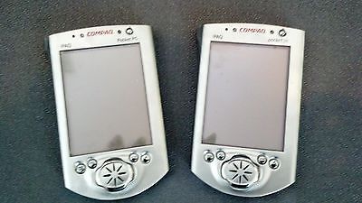 2 iPAQ Model 3765 Color Pocket PC PDA with many accessories