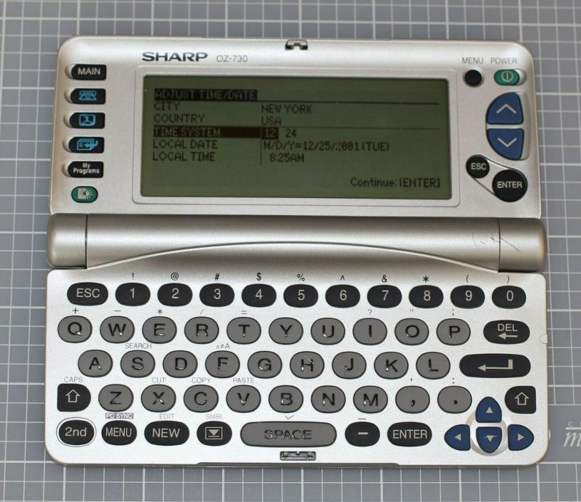 Sharp OZ-730 Personal Electronic Organizer with PC Link Cable - Missing Pixels