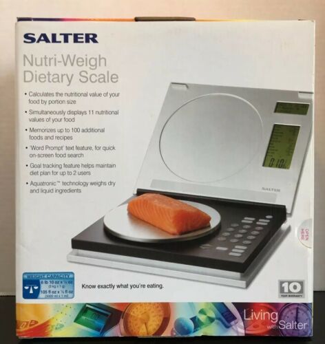 Salter 1450 Nutri Weigh Dietary Nutritional Digital Scale 6 lb Capacity - NEW