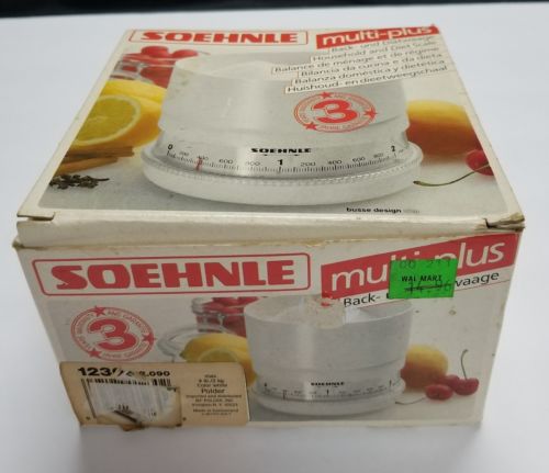 Vintage Soehnle Polder Multi-Plus 1230 2kg Kitchen Food Scale White Switzerland