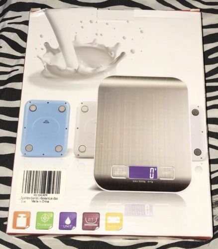 NEW Etekcity Digital Kitchen Scale Multifunction Food 11 LB 5Kg Silver Stainless