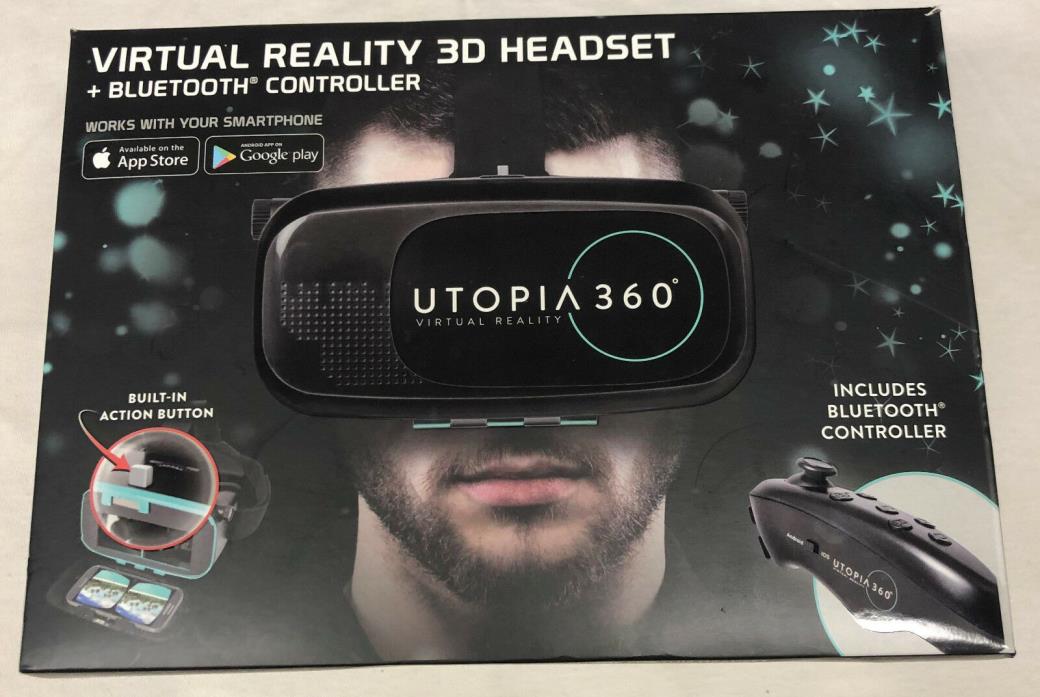 ReTrak Utopia 360° Virtual Reality Headset with Bluetooth Controller