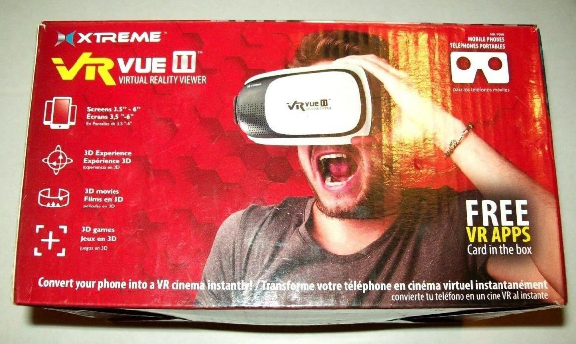 Xtreme VR Vue II Virtual Reality Viewer Mobile Phones 3D Movies Games 3.5