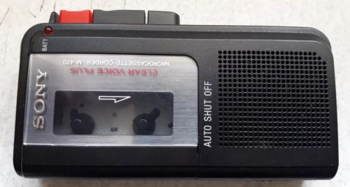 Sony M-270 Handheld Microcassette-corder Recorder-tested-working