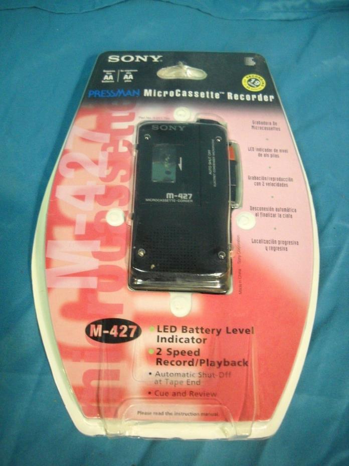 Sony Pressman Microcassette Tape Recorder M-427 BRAND NEW & SEALED!