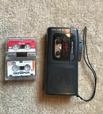 Sony Micro Cassette Recorder M-507V Handheld VOR VoiceOperated Recorder & Tapes
