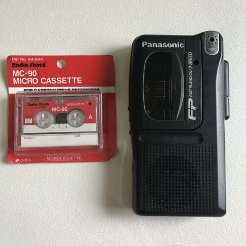 Panasonic RN-202 Fast Playback 2 Speed Microcassette Recorder Mc-90 Tape Working