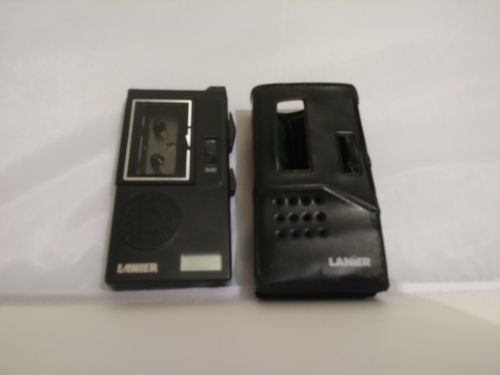 Vintage RARE Lanier P-134 Micro Cassette Recorder - Made in Japan w Leather Case