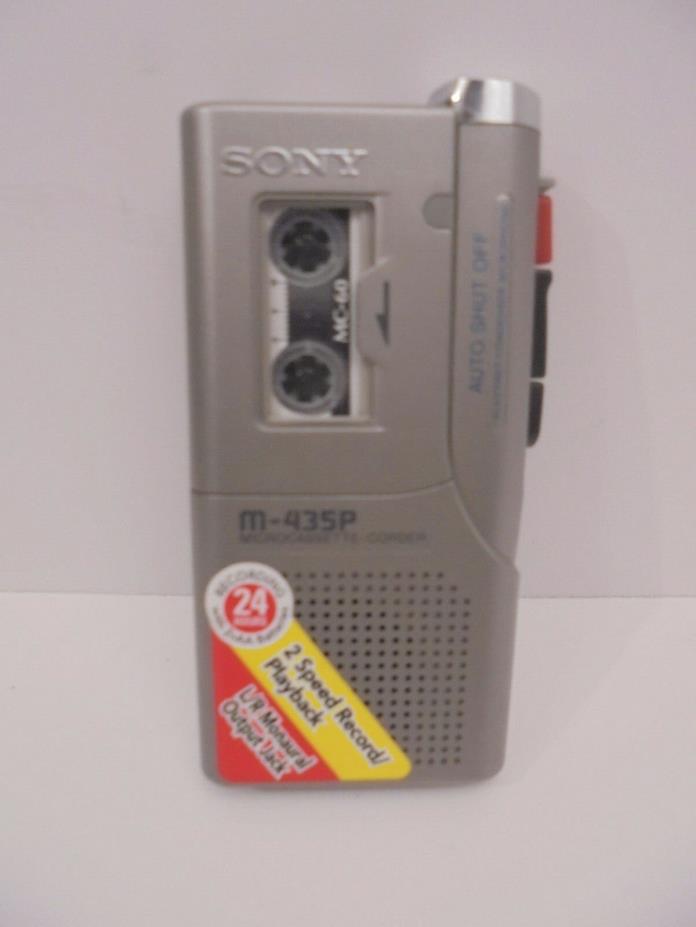 Sony M-435P PressMan Hand Held Micro Cassette Voice Recorder - TESTED