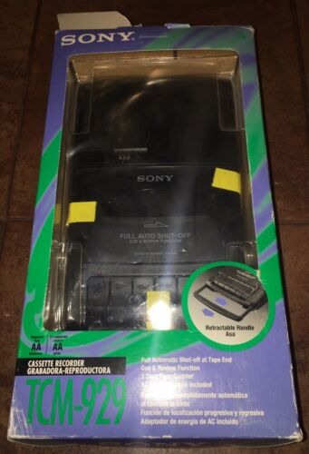 New Sony TCM-929 Cassette Voice Recorder