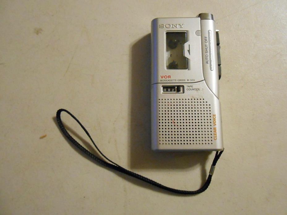 Sony M-540V Microcassette Handheld Voice Recorder VOR Clear Voice UNTESTED!!!