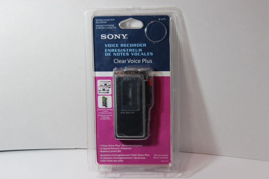SONY M-470 MICROCASSETTE VOICE RECORDER M470 New in package