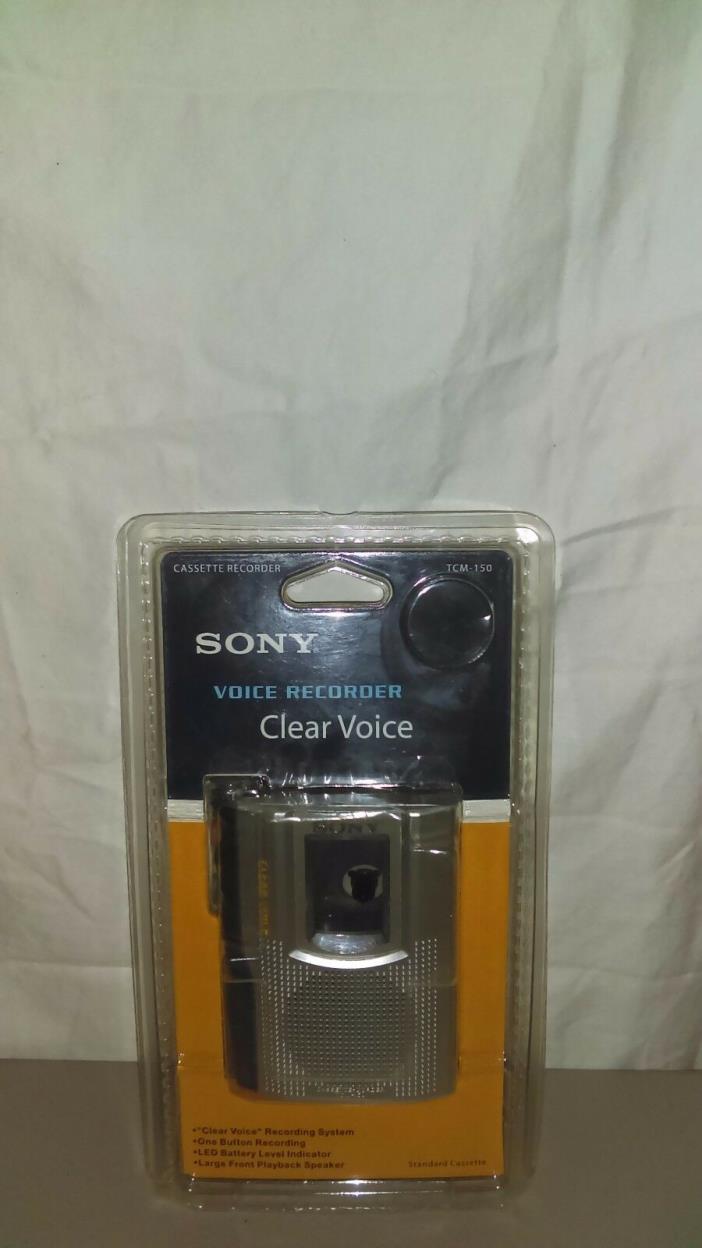 BRAND NEW FACTORY SEALED TCM-150 HANDHELD STANDARD CASSETTE SONY VOICE RECORDER