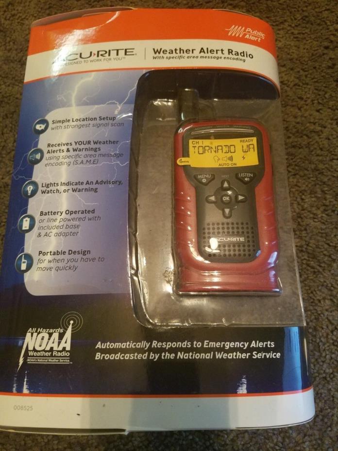 Acu-Rite 08525 Portable Weather Alert NOAA Radio with S.A.M.E.
