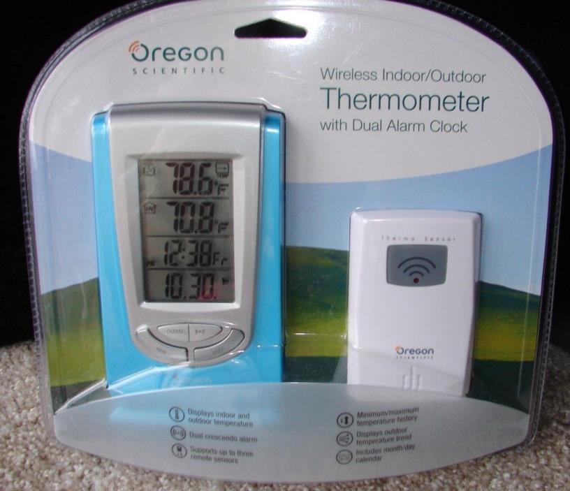 Oregon Scientific Wireless Indoor/Outdoor Thermometer & Alarm Clock RAR188B New