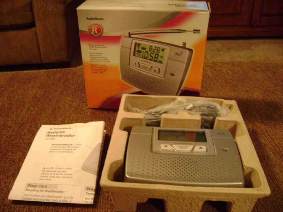RADIO SHACK WEATHERADIO ALARM CLOCK NOAA 12-260 (NEW IN BOX)