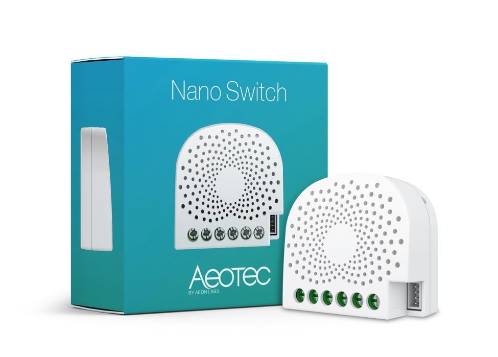 Aeon Labs ZW139 Z-Wave Plus - NANO SWITCH, WHITE, NEW!