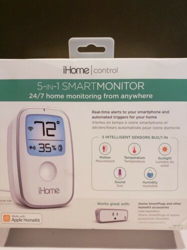 iHome Control 5-IN-1 Smart Monitor 24/7 Works with Apple HomeKit New Sealed