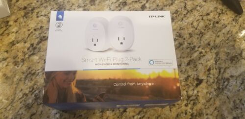 TP-LINK - HS110 Wi-Fi Smart Plug with Energy Monitoring (2-Pack) - White, New
