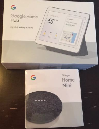 Google Home Hub - Charcoal + Google home mini -Charcoal