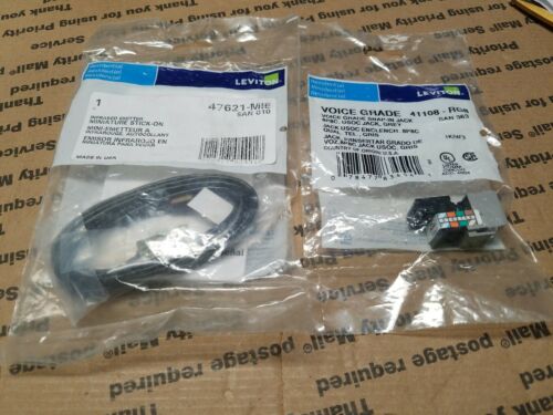 Leviton 47621-MIE IR Infrared Repeater Emitter Miniature Stick-on Black NIP B196