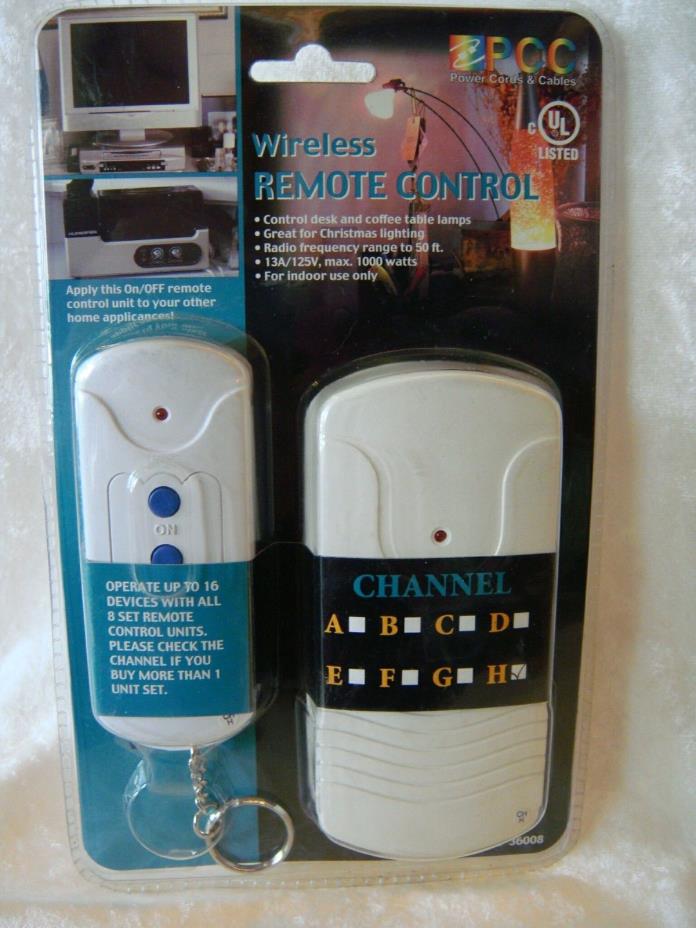 Wireless Remote Control for Appliances Lamps PCC-36008 Power Cords & Cables NEW