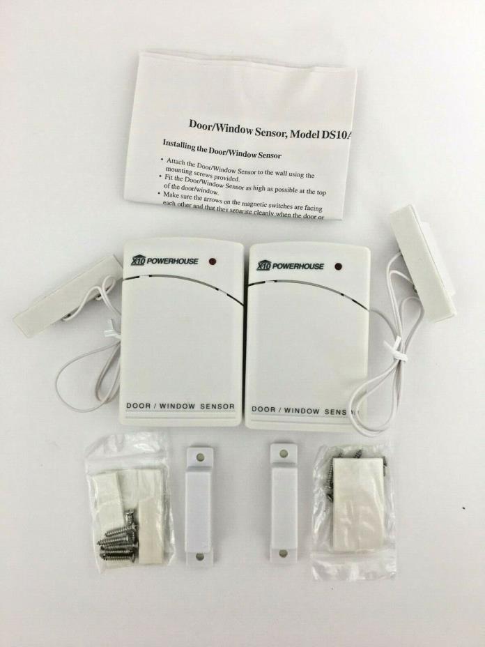 Lot of TWO X10 Security System DS10A Door Window Sensor (Pre DS12A)