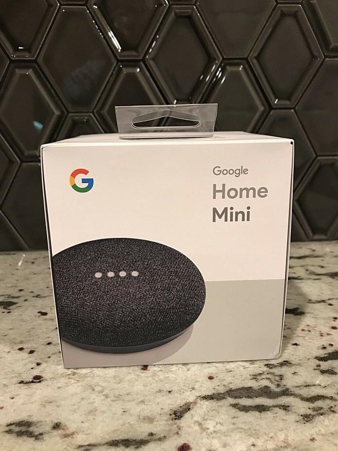 Google Home Mini Smart Home Assistant Small Speaker - Charcoal - New in Box