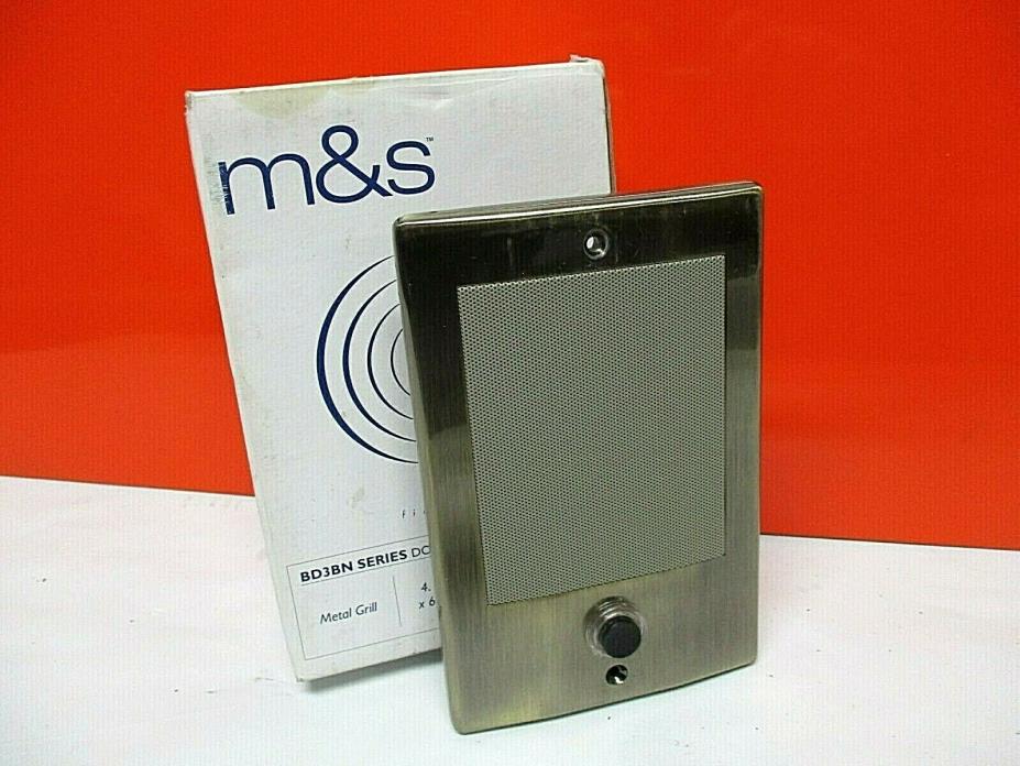 M&S DS3NB Intercom Wall Door Speaker Bell Button Sound System FREE SHIPPING