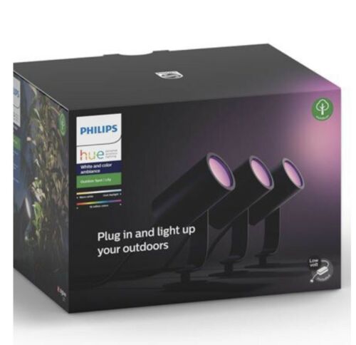 Philips Hue Lily White & Color Outdoor 3 Spot Lights Base kit (Hue Hub required)