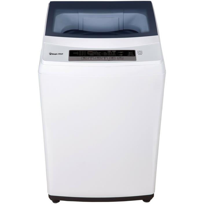 Magic Chef Compact Electric Portable Top-Load Washer Washing Machine White 120V