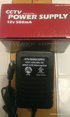 UPG 80080 CCTV Power Supply 12VDC 500mA Regulated Output