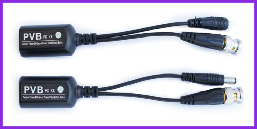 15 U1010 Passive Power & Video Balun BLACK FREE SHIPPING