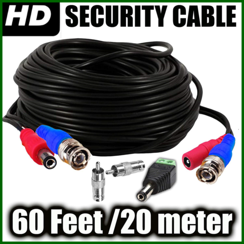 Cable For Security Camera CCTV 60Ft 20M Bnc Video Power Extension Wire Cord Dvr