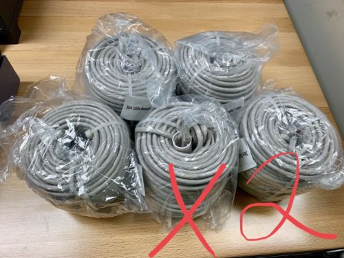 10, 100’ Rolls of CAT 5e IP Camera Cables FLIR LOREX W/ Waterproof Conn. 1000’