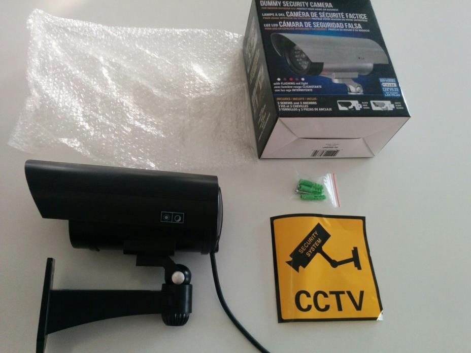 DUMMY Surveillance Home Waterproof (Black Security Camera) Flashing Light