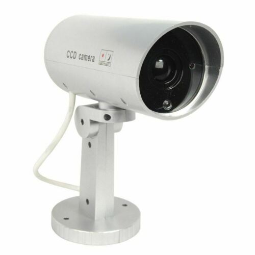 Indoor or Outdoor Motion Activated Dummy Camera with Flashing Red LED Light