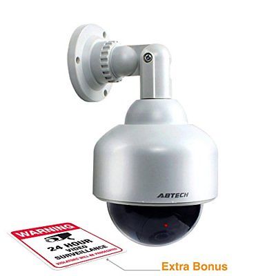 Fake Security Camera, Dummy Dome Shaped Decoy Realistic Look Surveillance System