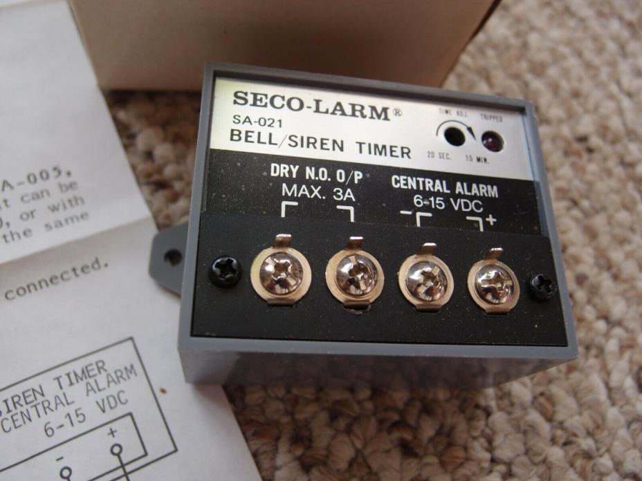 Seco-Larm SA-021 bell or siren timer module for alarm system