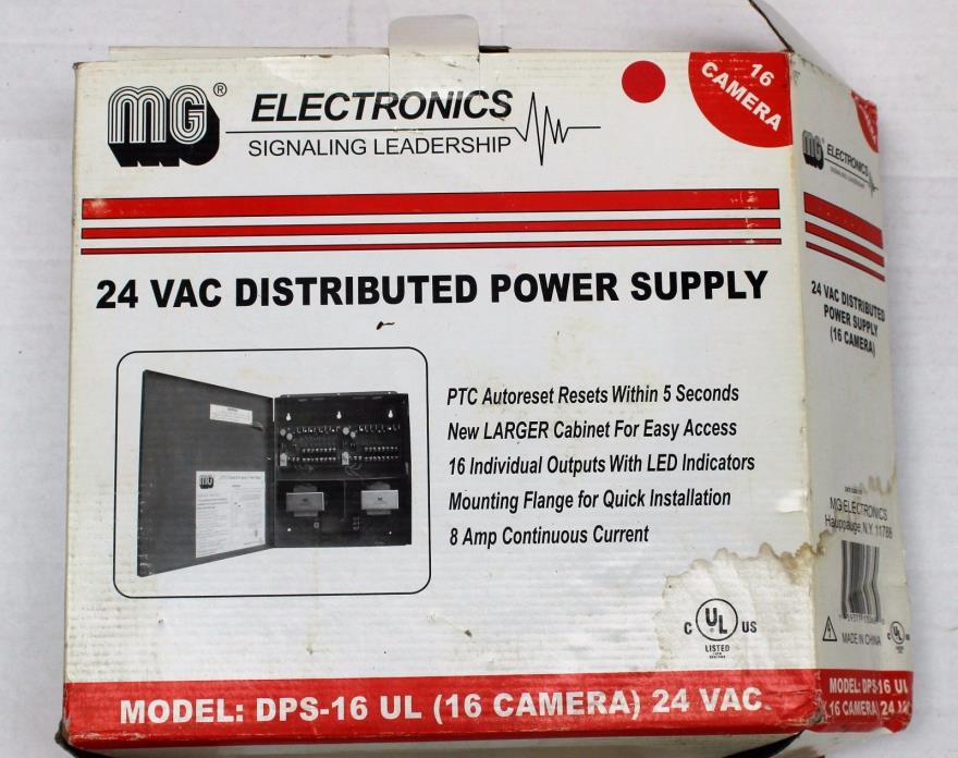 MG DPS-16UL 16 Camera Power Supply 24 VAC Distributed Power Supply