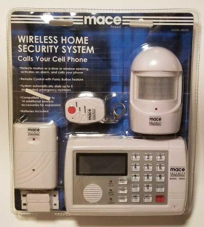 *NEW* Mace Brand Wireless Home Security System Model 80355 (Calls cell phone)