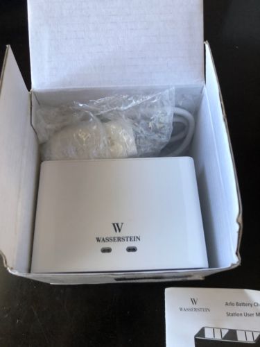 Wasserstein Arlo Pro/Go Double Battery Charging Station Charger - White