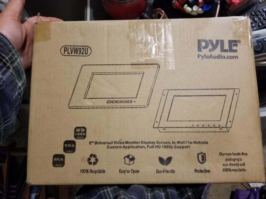 Pyle 9'' Video Monitor Panel Display Screen, Full HD 1080p Support, HDMI/RCA/VGA