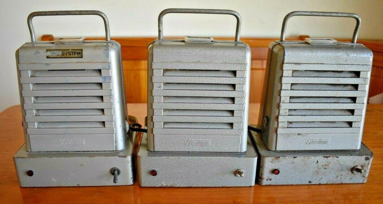 3 VINTAGE BELL SYSTEM EXECUTONE M192 SCHOOL INTERCOM For parts or repair