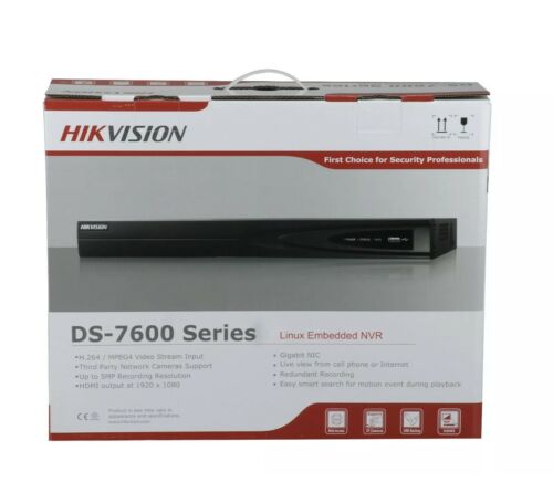 HIKVISION DS-7604NI-E1/4P 4CH PoE NVR Network Video Recorder, English