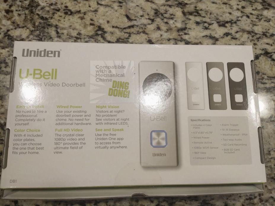 Uniden DB1 U Bell Wireless Video Doorbell best seller security accessory